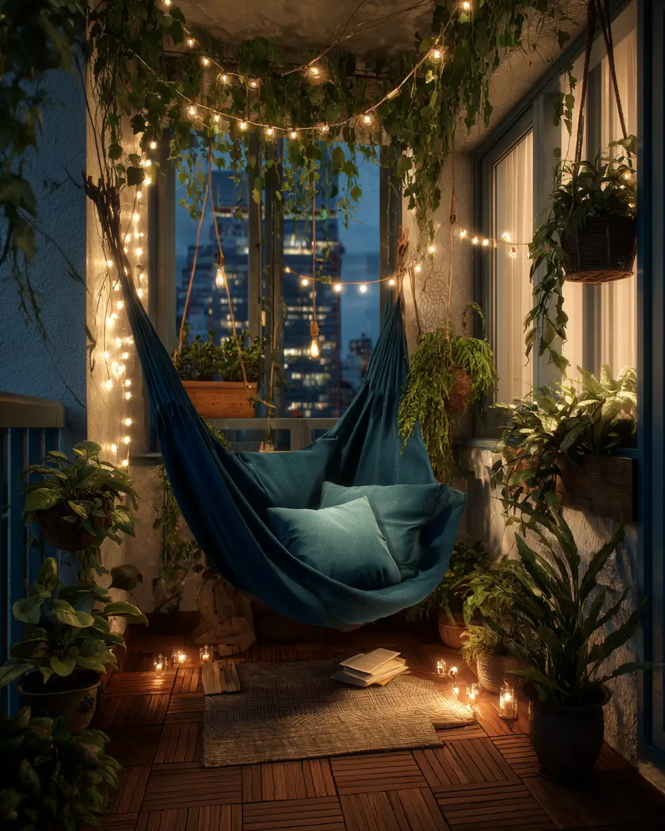 Blue Rustic Balcony Decor Ideas