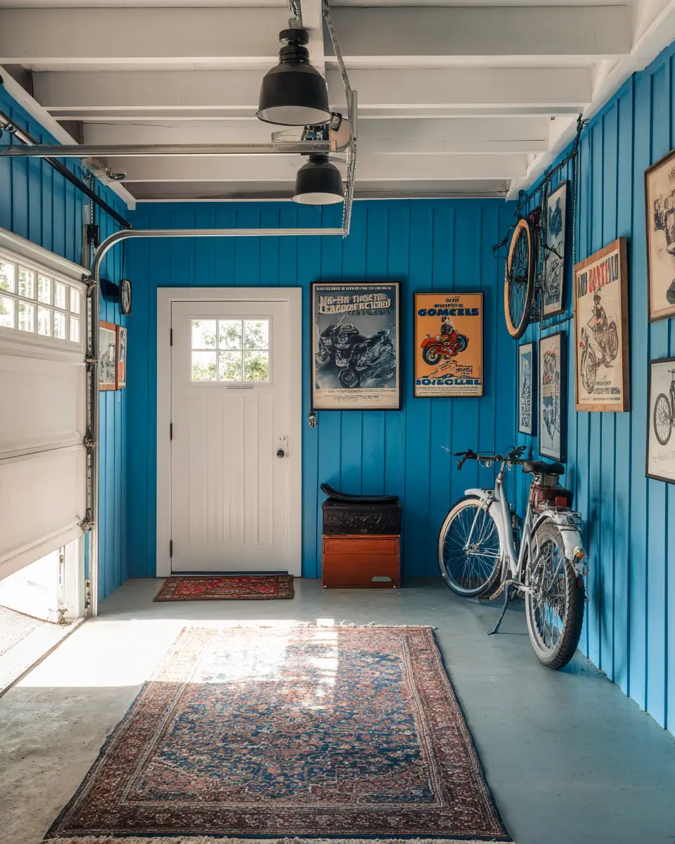 Blue Traditional Garage Decor Ideas - Featured