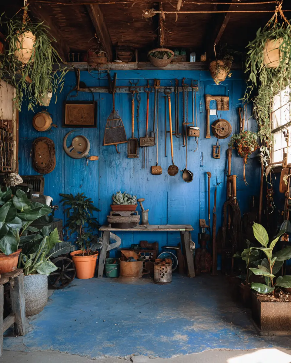 Blue Traditional Garage Decor Ideas
