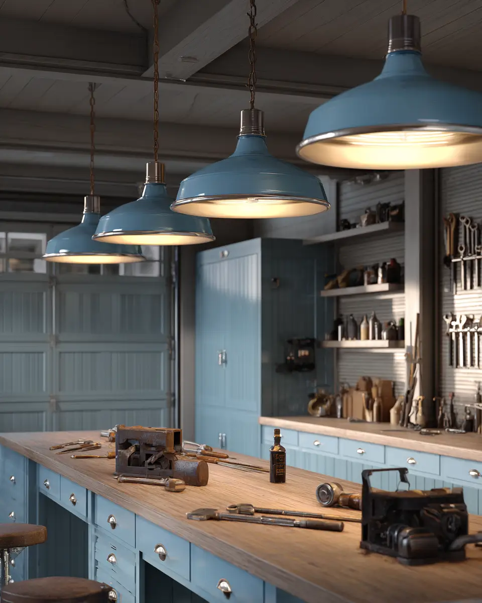 Blue Traditional Garage Decor Ideas