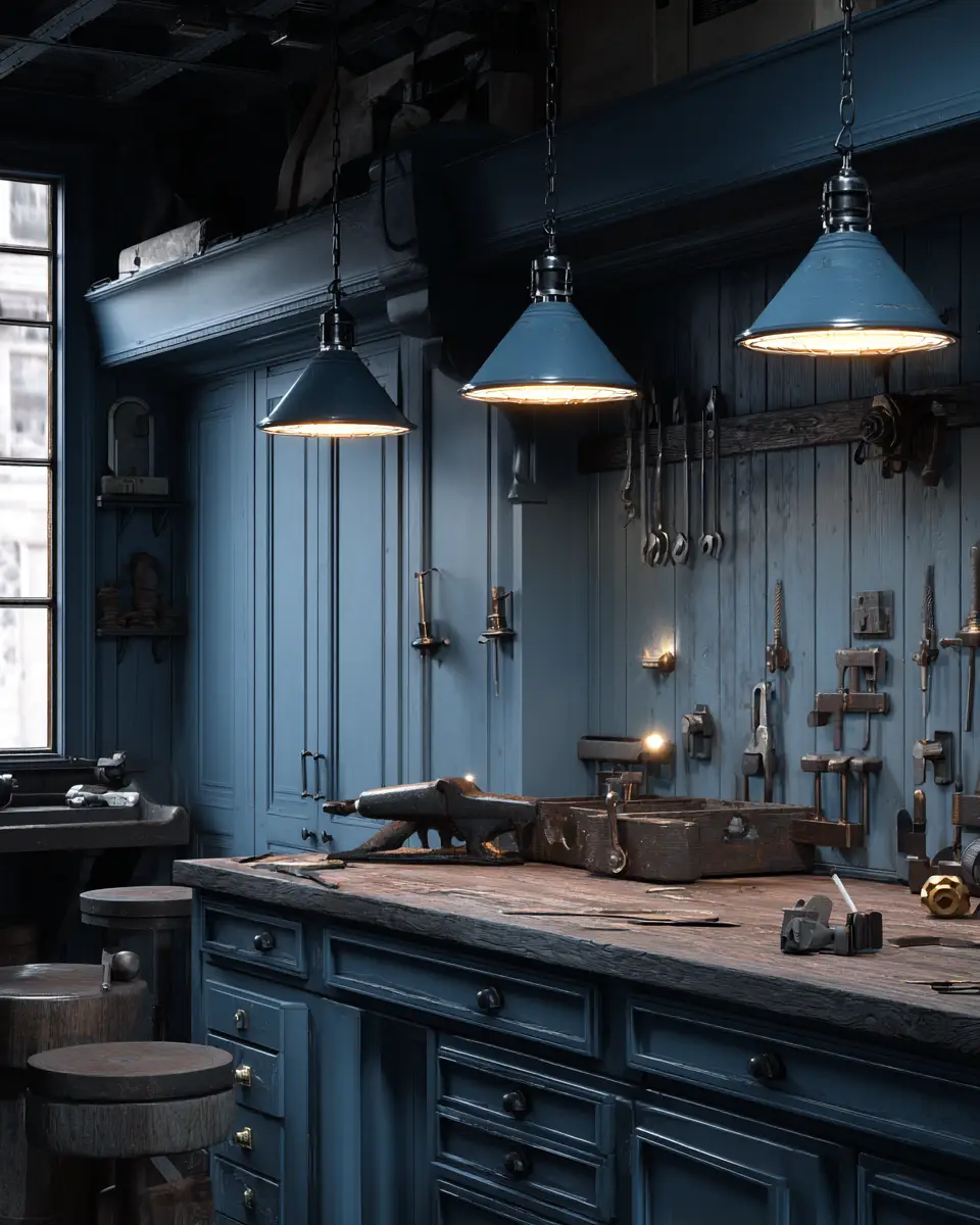 Blue Traditional Garage Decor Ideas