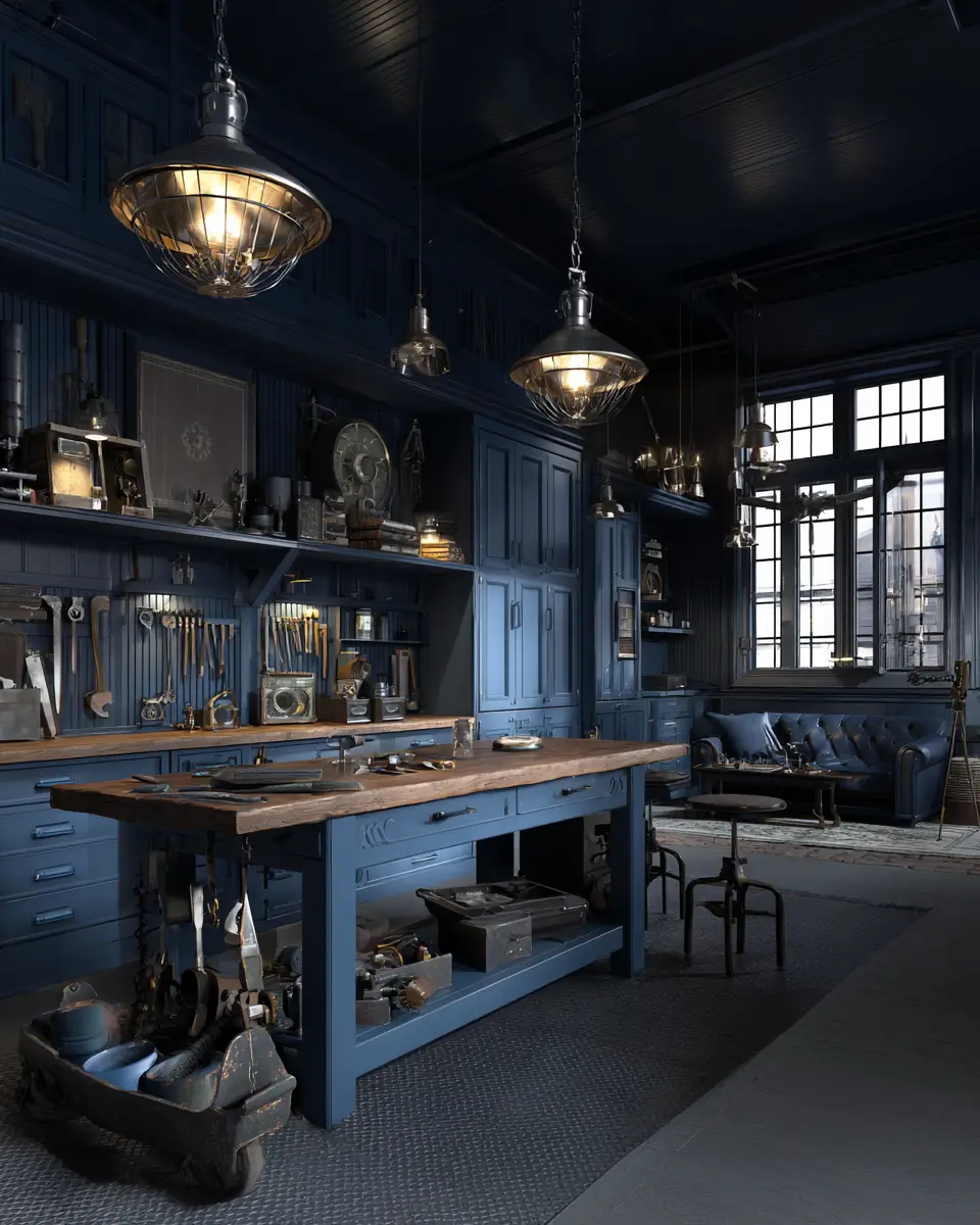 Blue Traditional Garage Decor Ideas