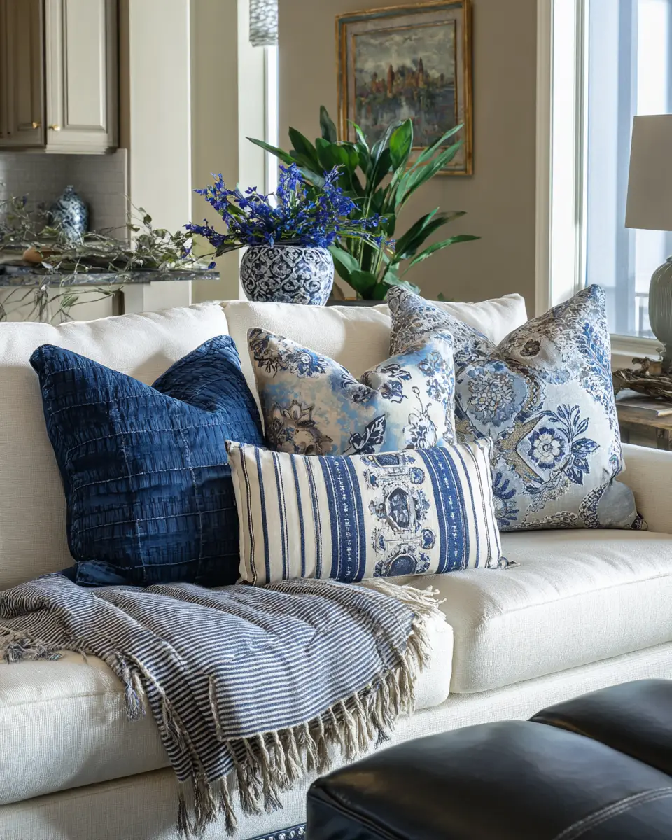 Blue Traditional Living Room Decor Ideas