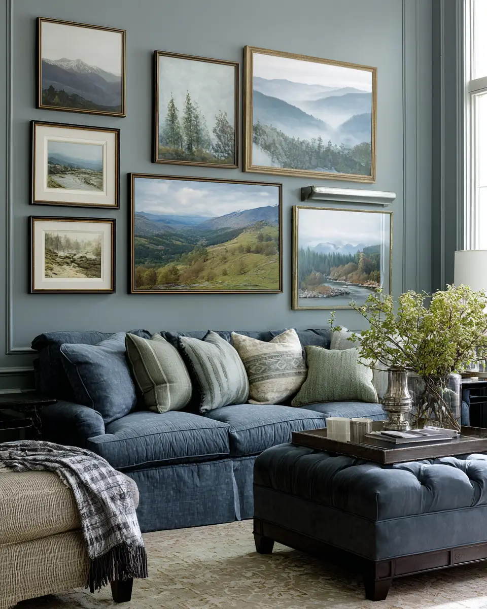 Blue Traditional Living Room Decor Ideas