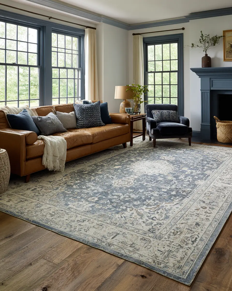 Blue Traditional Living Room Decor Ideas