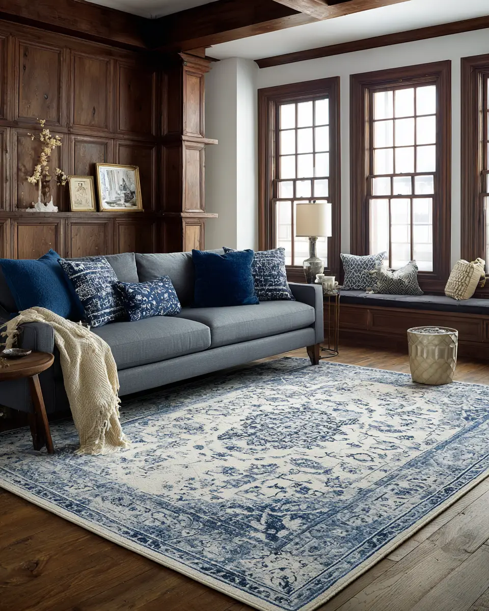 Blue Traditional Living Room Decor Ideas