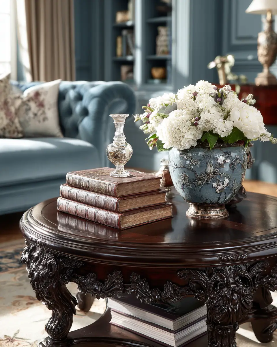 Blue Traditional Living Room Decor Ideas