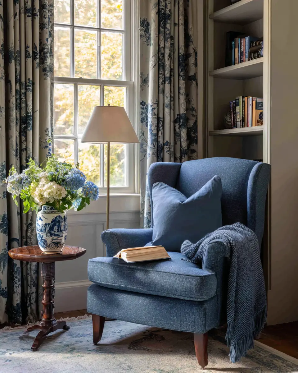 Blue Traditional Living Room Decor Ideas