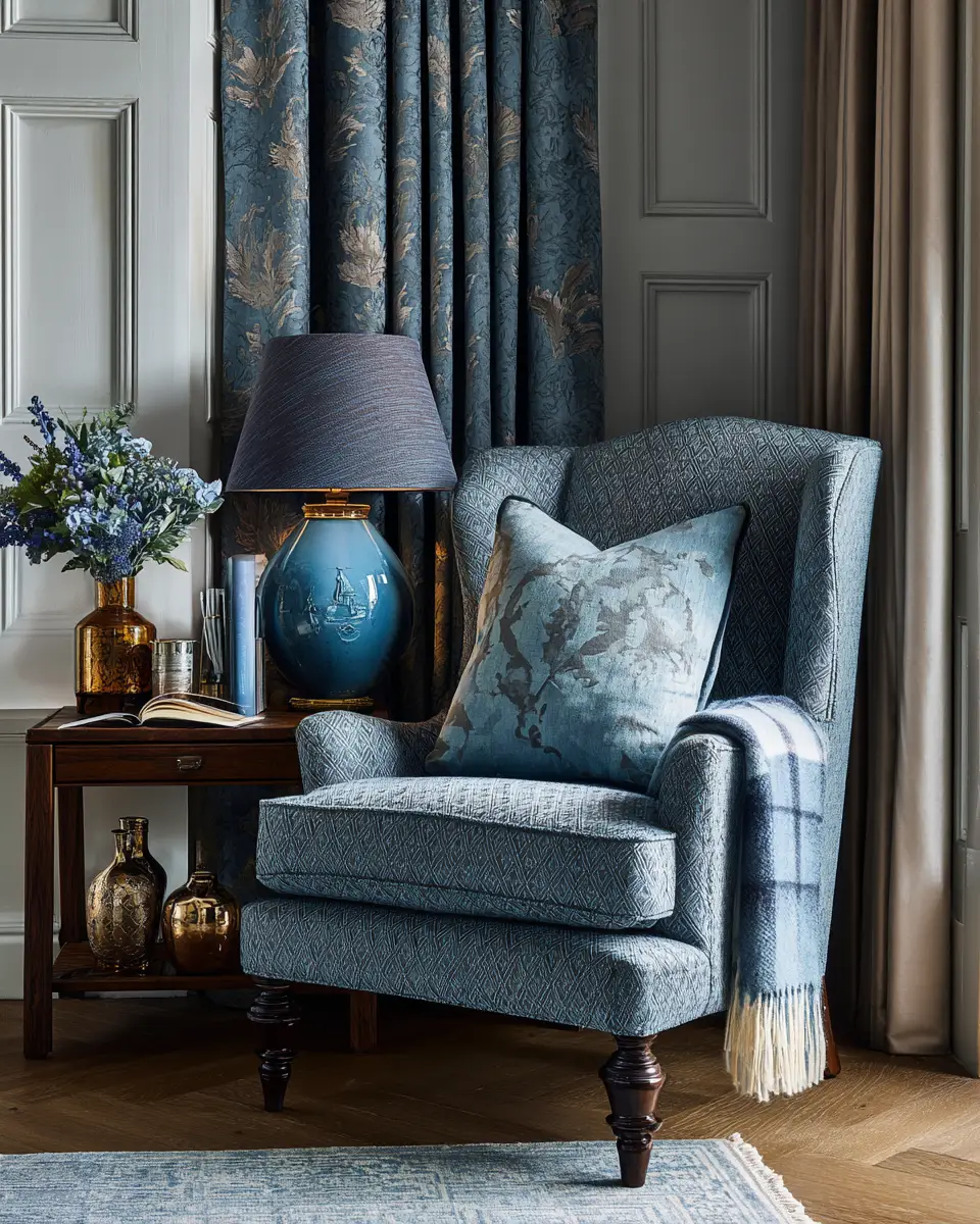 Blue Traditional Living Room Decor Ideas