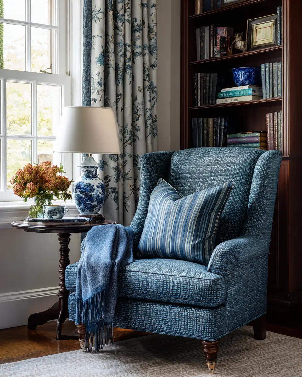 Blue Traditional Living Room Decor Ideas