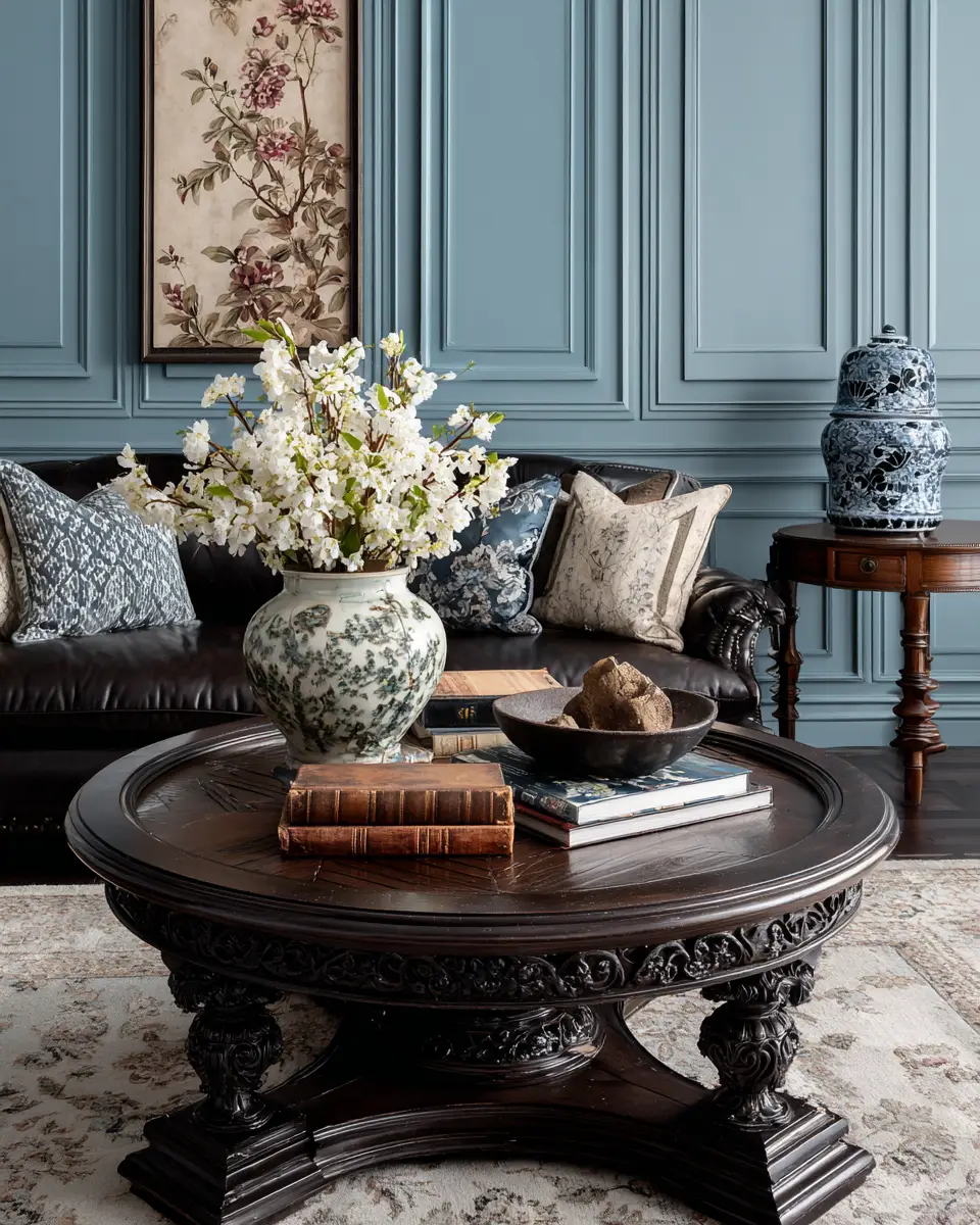 Blue Traditional Living Room Decor Ideas