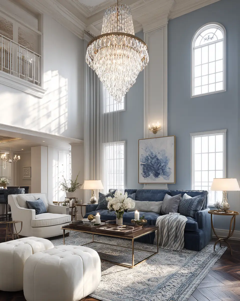 Blue Traditional Living Room Decor Ideas