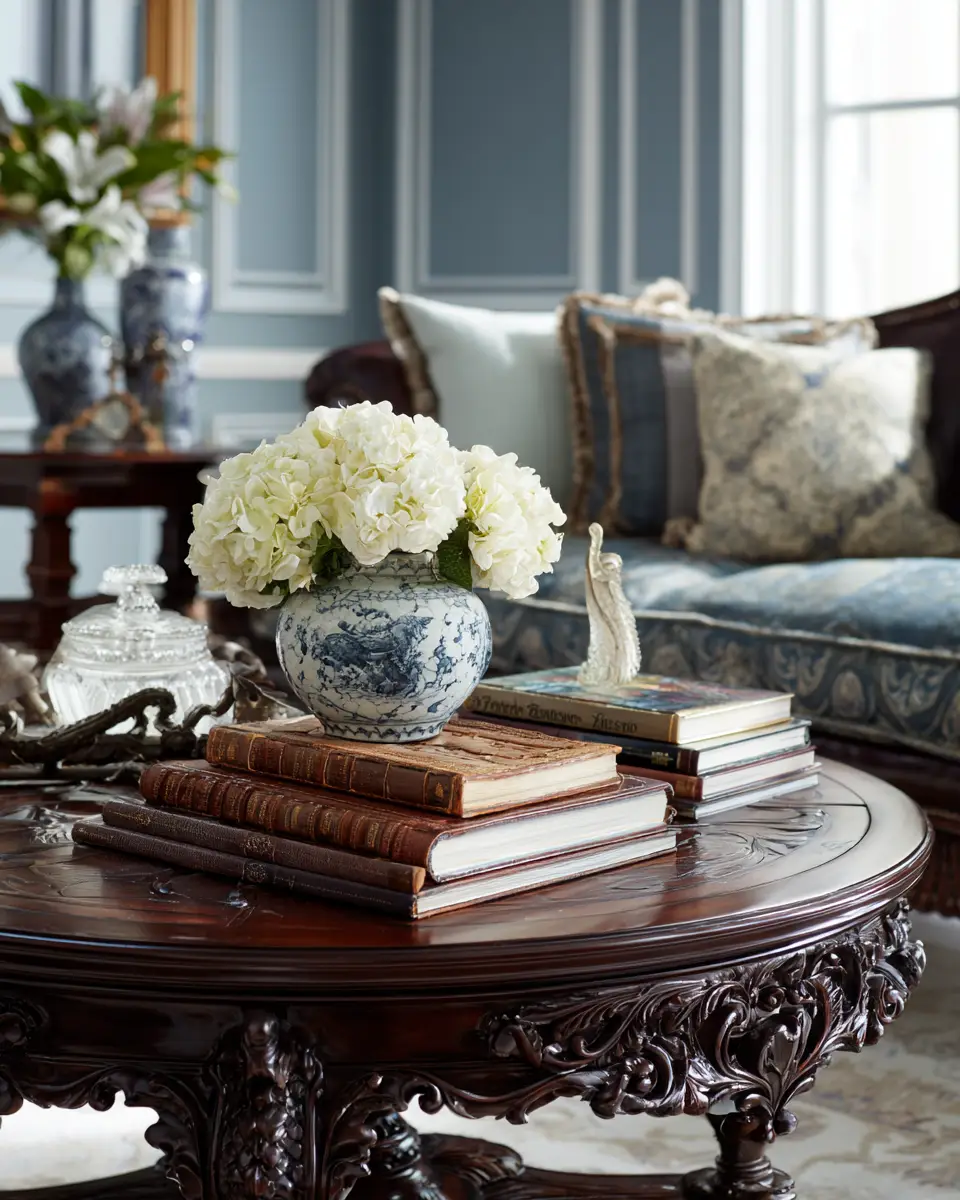 Blue Traditional Living Room Decor Ideas