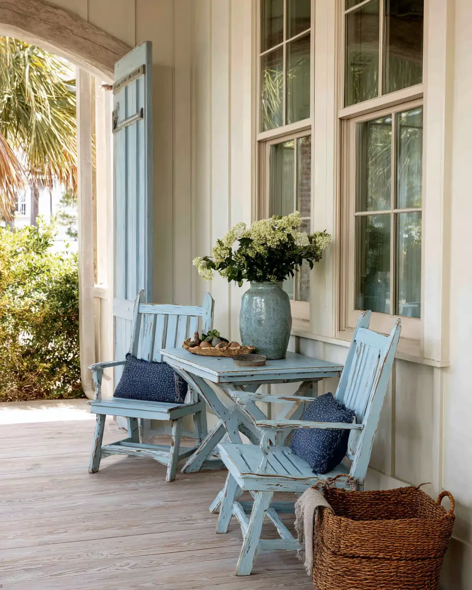 Blue Traditional Porch Decor Ideas - Featured