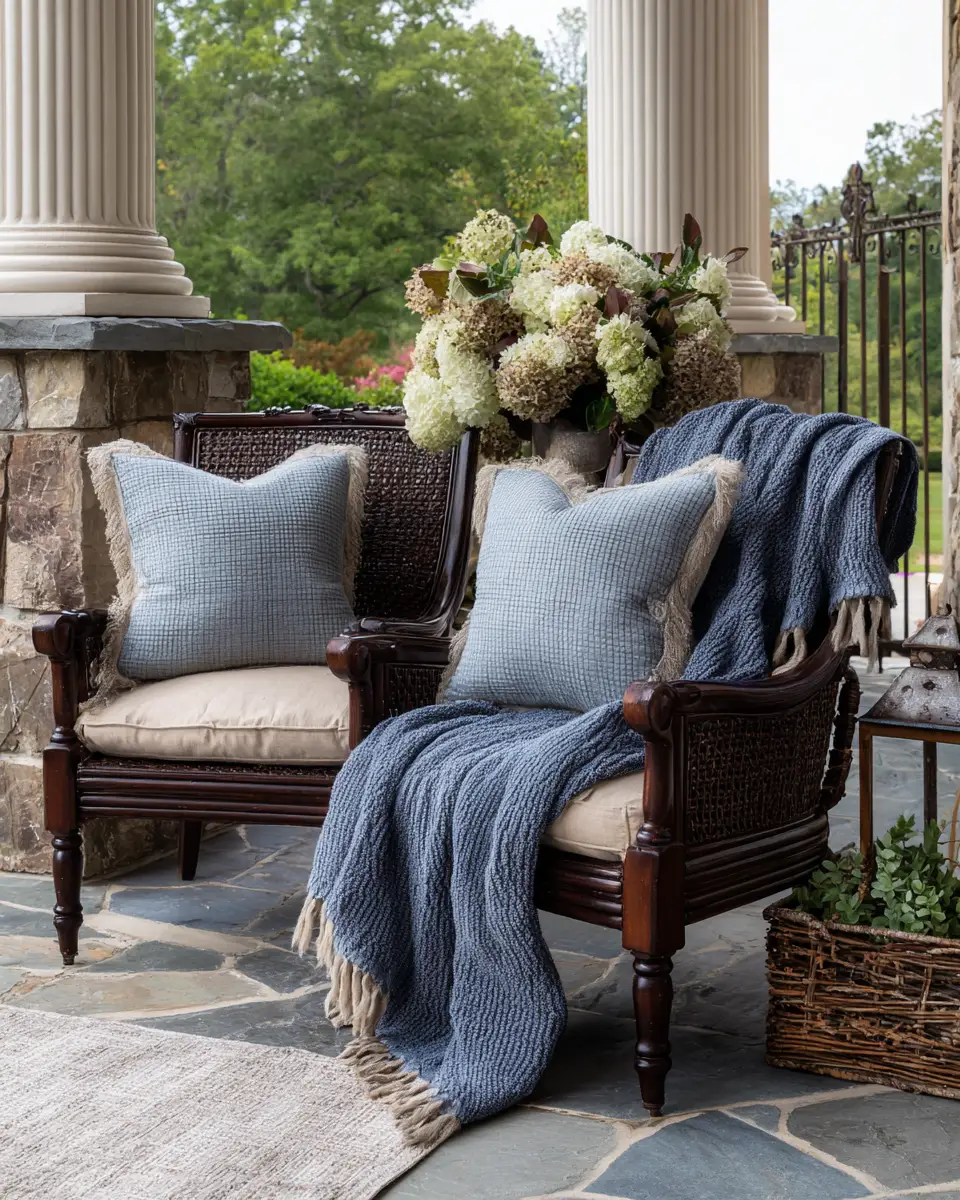 Blue Traditional Porch Decor Ideas