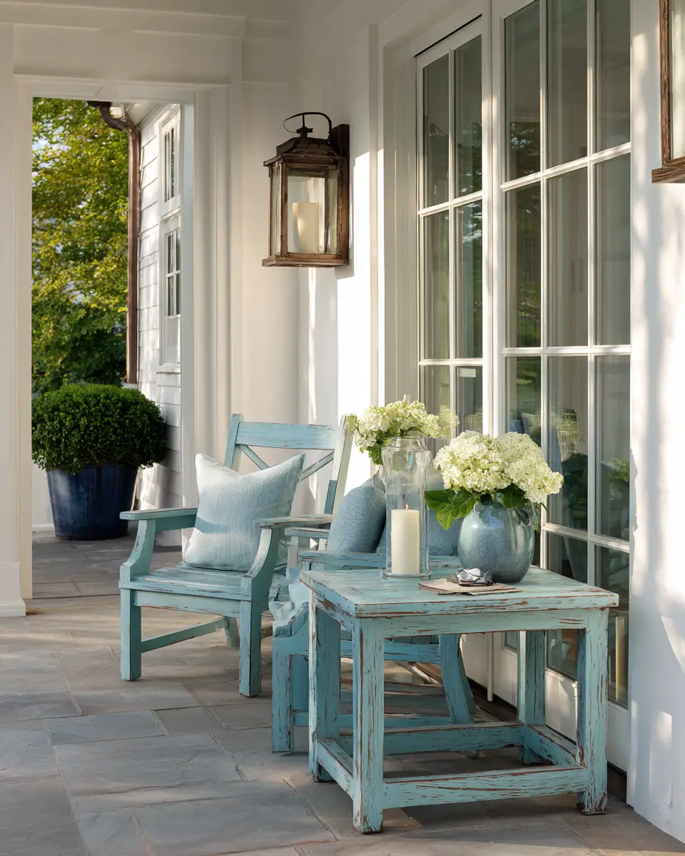 Blue Traditional Porch Decor Ideas