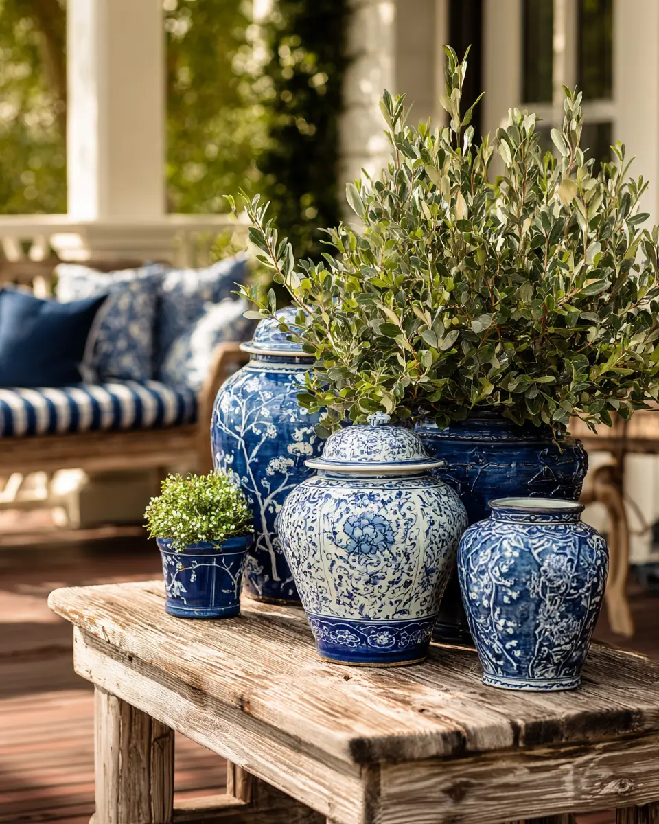 Blue Traditional Porch Decor Ideas