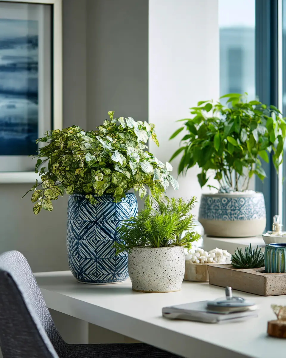 Blue Transitional Home Office Decor Ideas