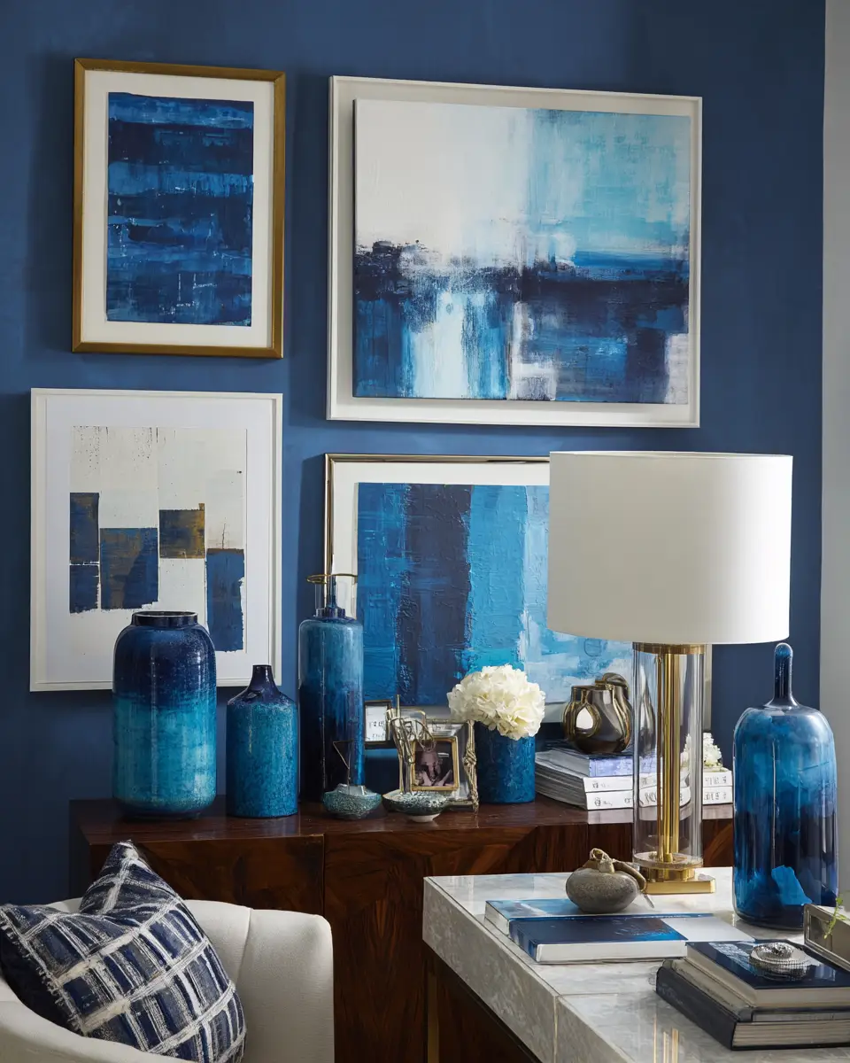 Blue Transitional Home Office Decor Ideas