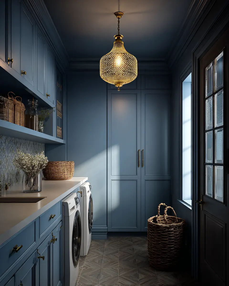 Blue Vintage Laundry Room Decor Ideas