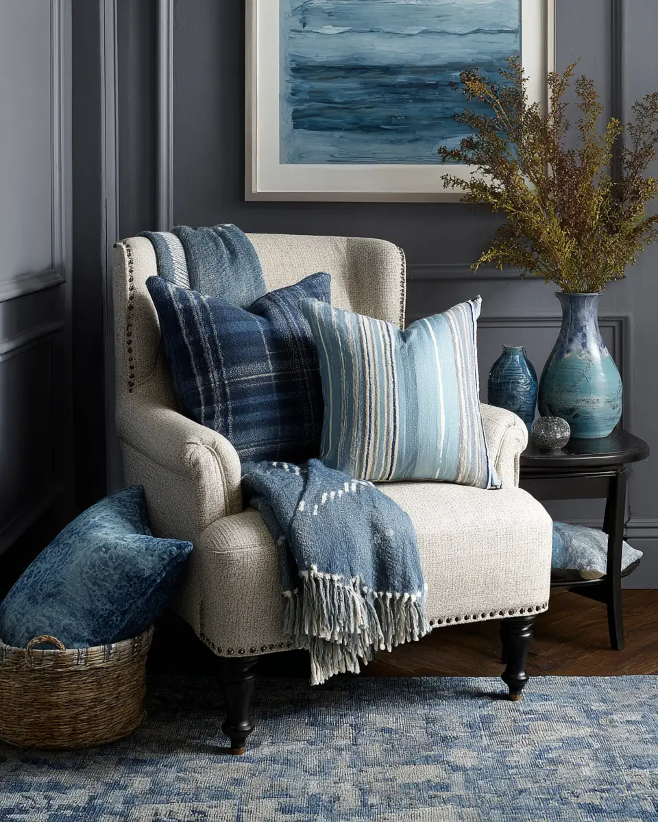 Blue Vintage Laundry Room Decor Ideas