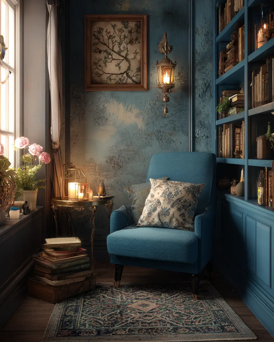 Blue Vintage Laundry Room Decor Ideas