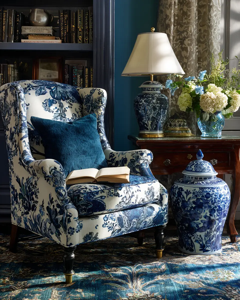 Blue Vintage Living Room Decor Ideas