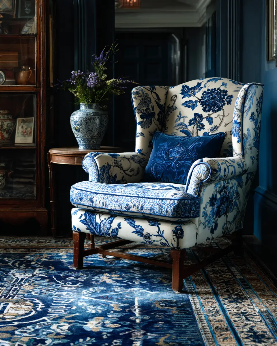 Blue Vintage Living Room Decor Ideas