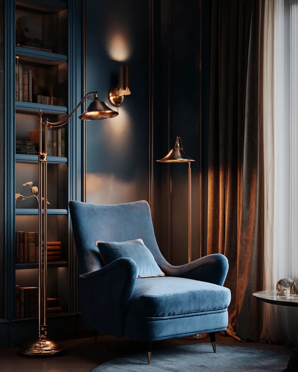 Blue Vintage Living Room Decor Ideas