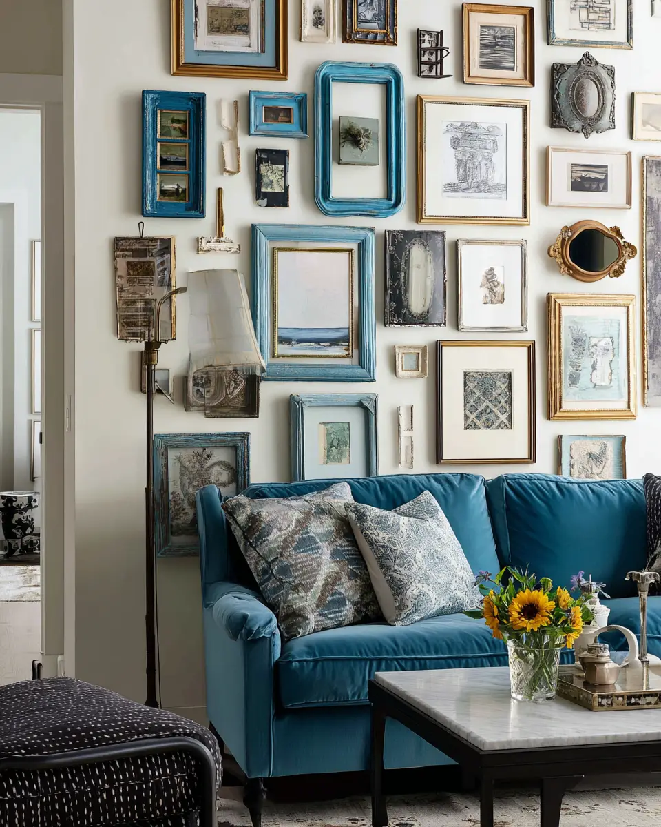 Blue Vintage Living Room Decor Ideas