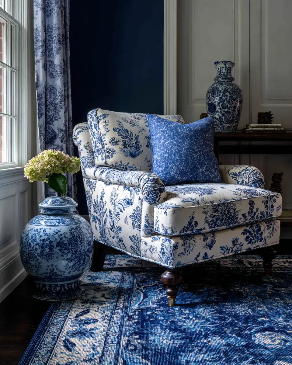 Blue Vintage Living Room Decor Ideas