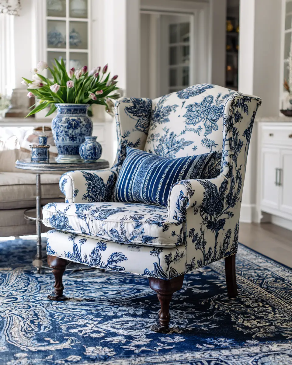 Blue Vintage Living Room Decor Ideas