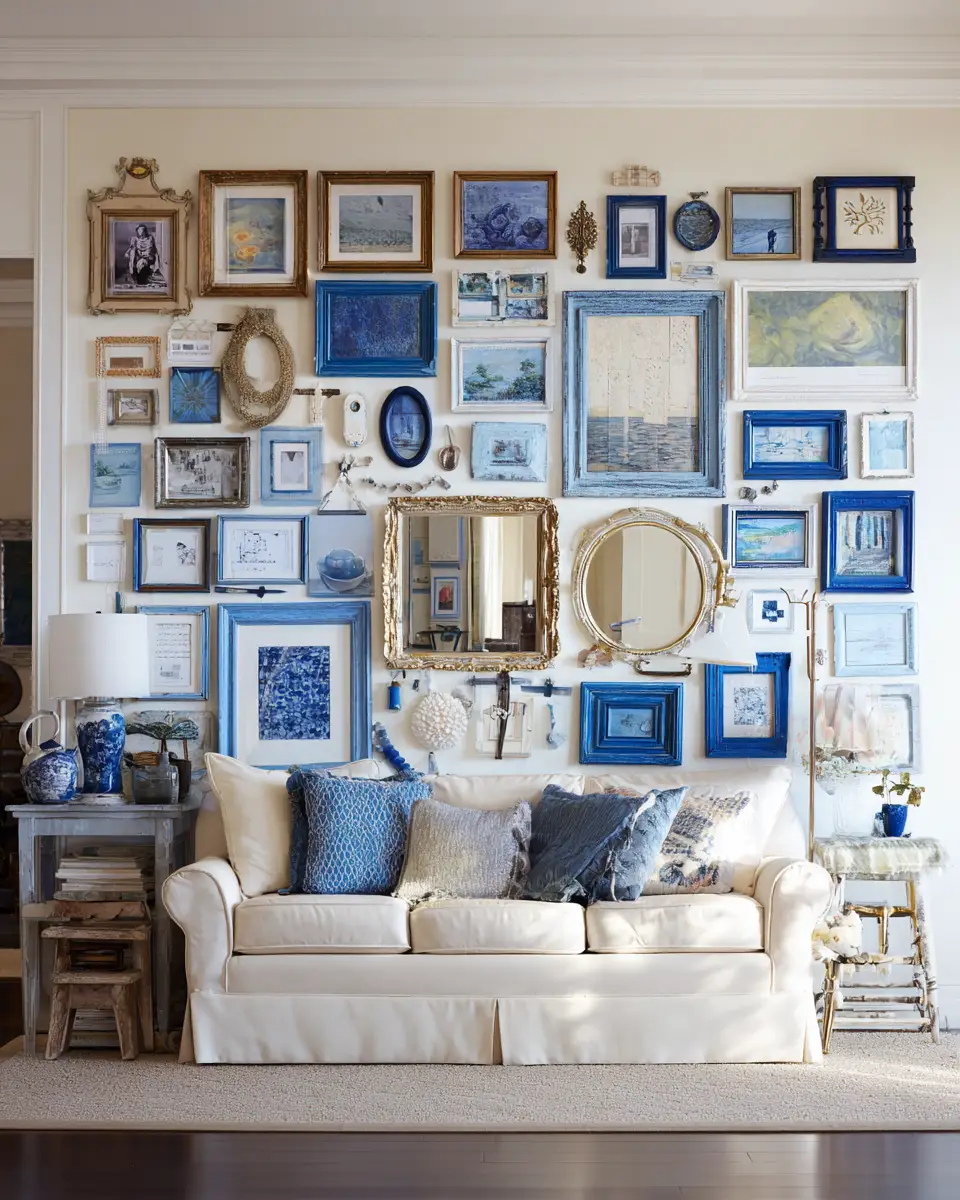 Blue Vintage Living Room Decor Ideas