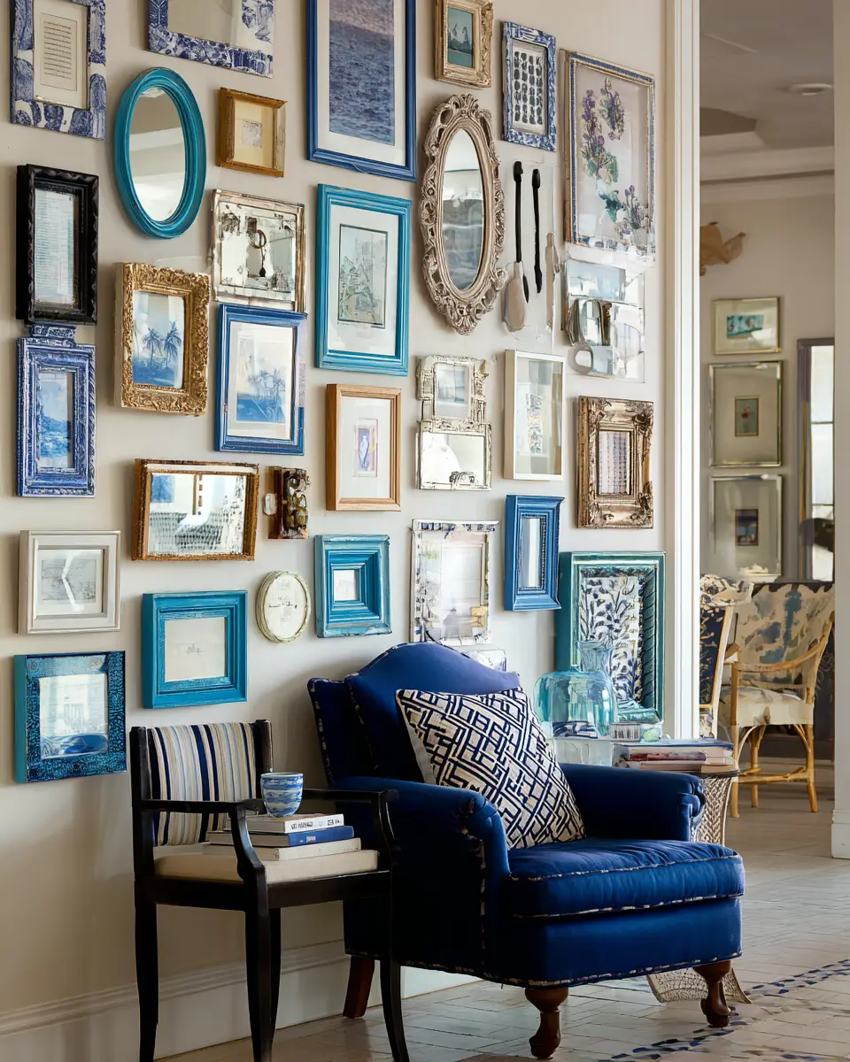 Blue Vintage Living Room Decor Ideas
