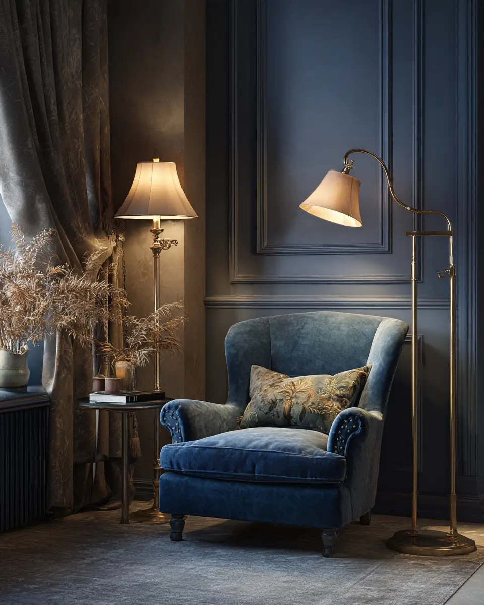 Blue Vintage Living Room Decor Ideas