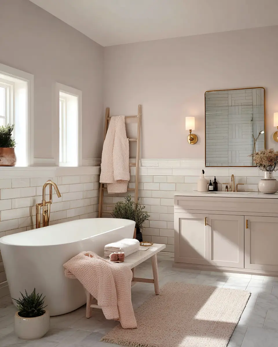 Blush Bathroom Decor Ideas - Featured