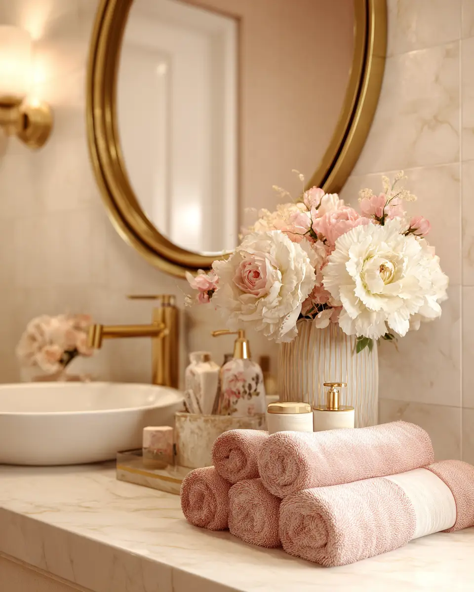 Blush Bathroom Decor Ideas