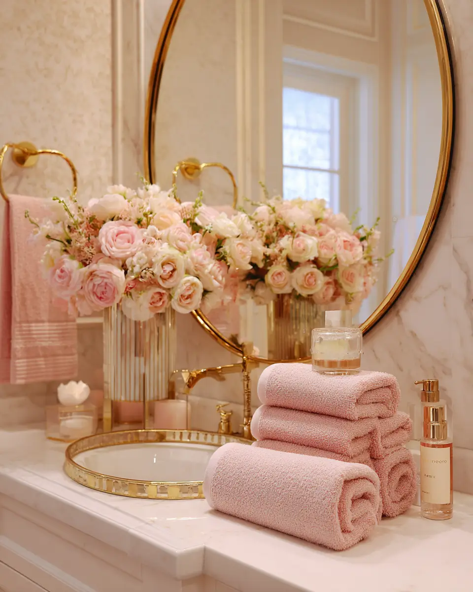 Blush Bathroom Decor Ideas