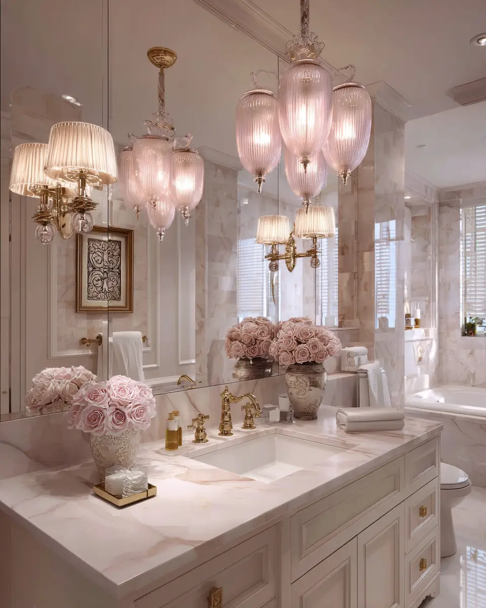 Blush Bathroom Decor Ideas