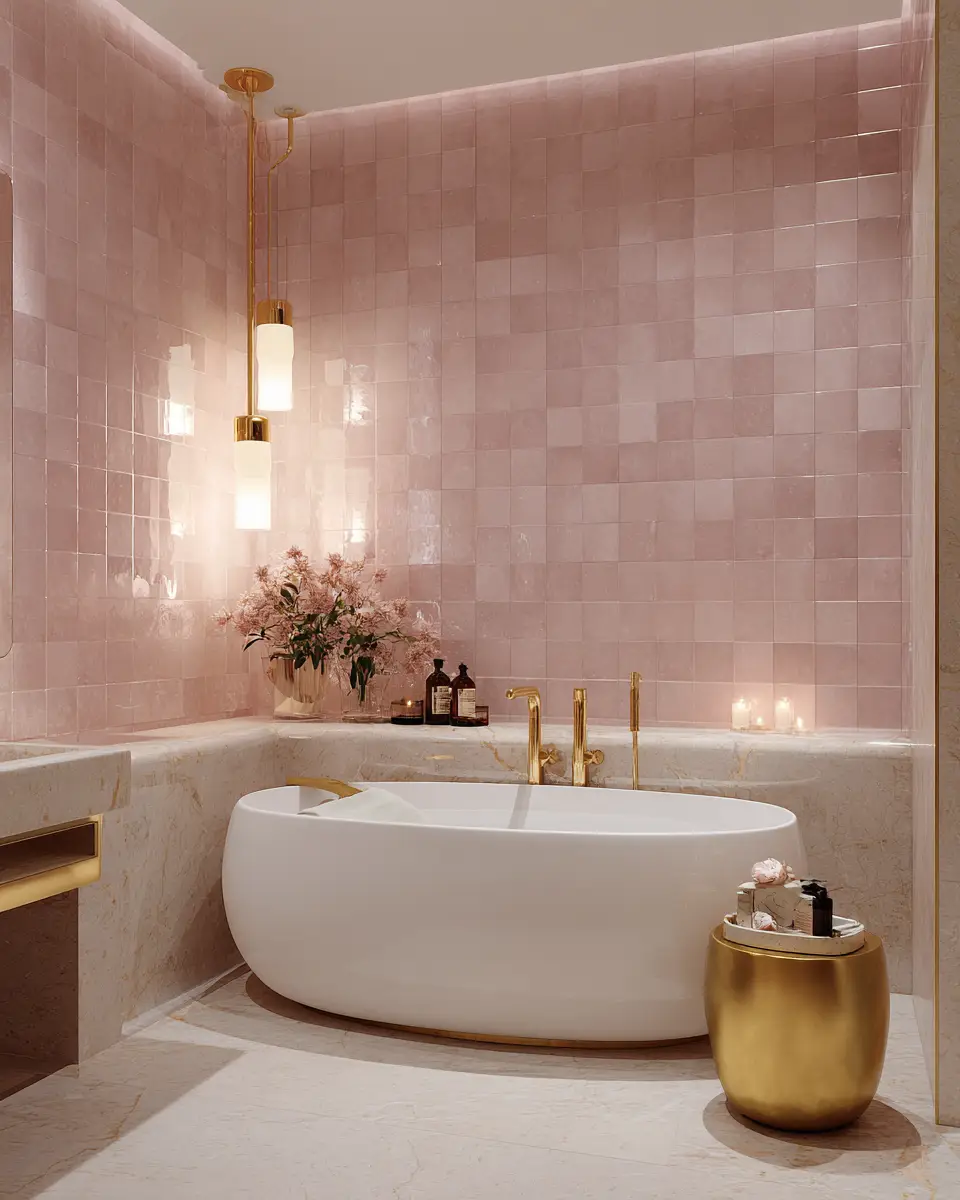 Blush Bathroom Decor Ideas