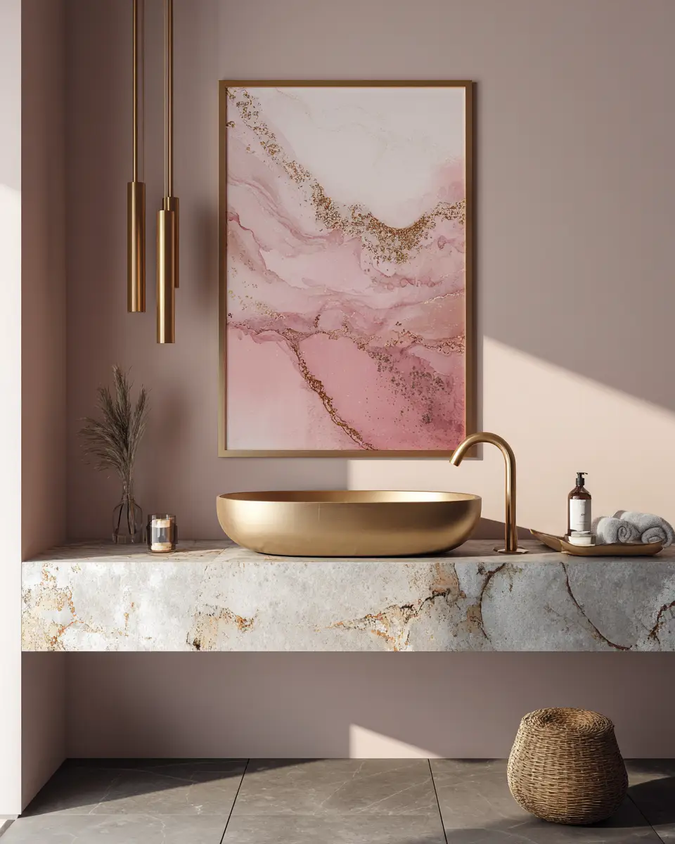 Blush Bathroom Decor Ideas