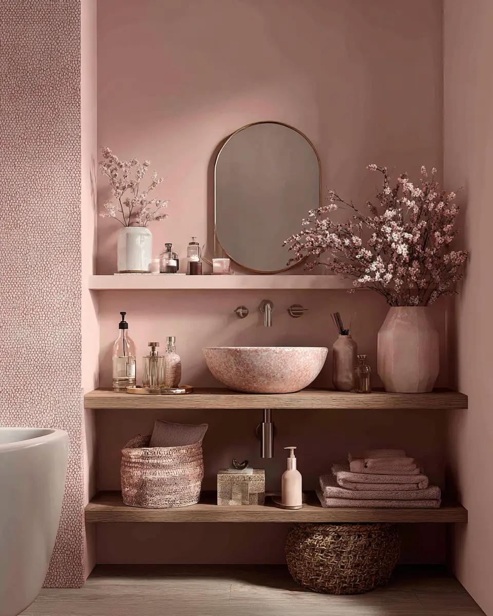 Blush Bathroom Decor Ideas