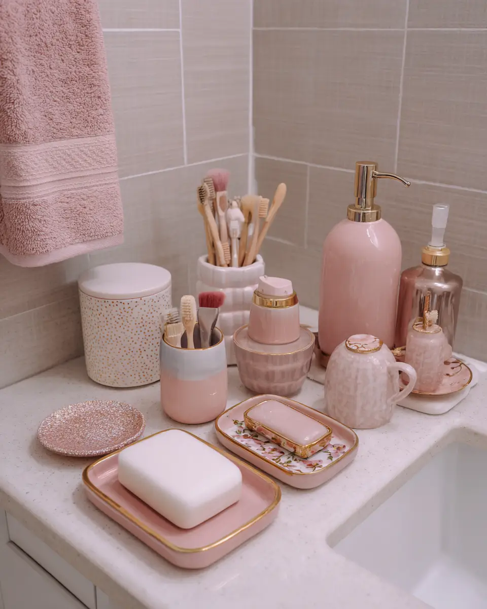 Blush Bathroom Decor Ideas