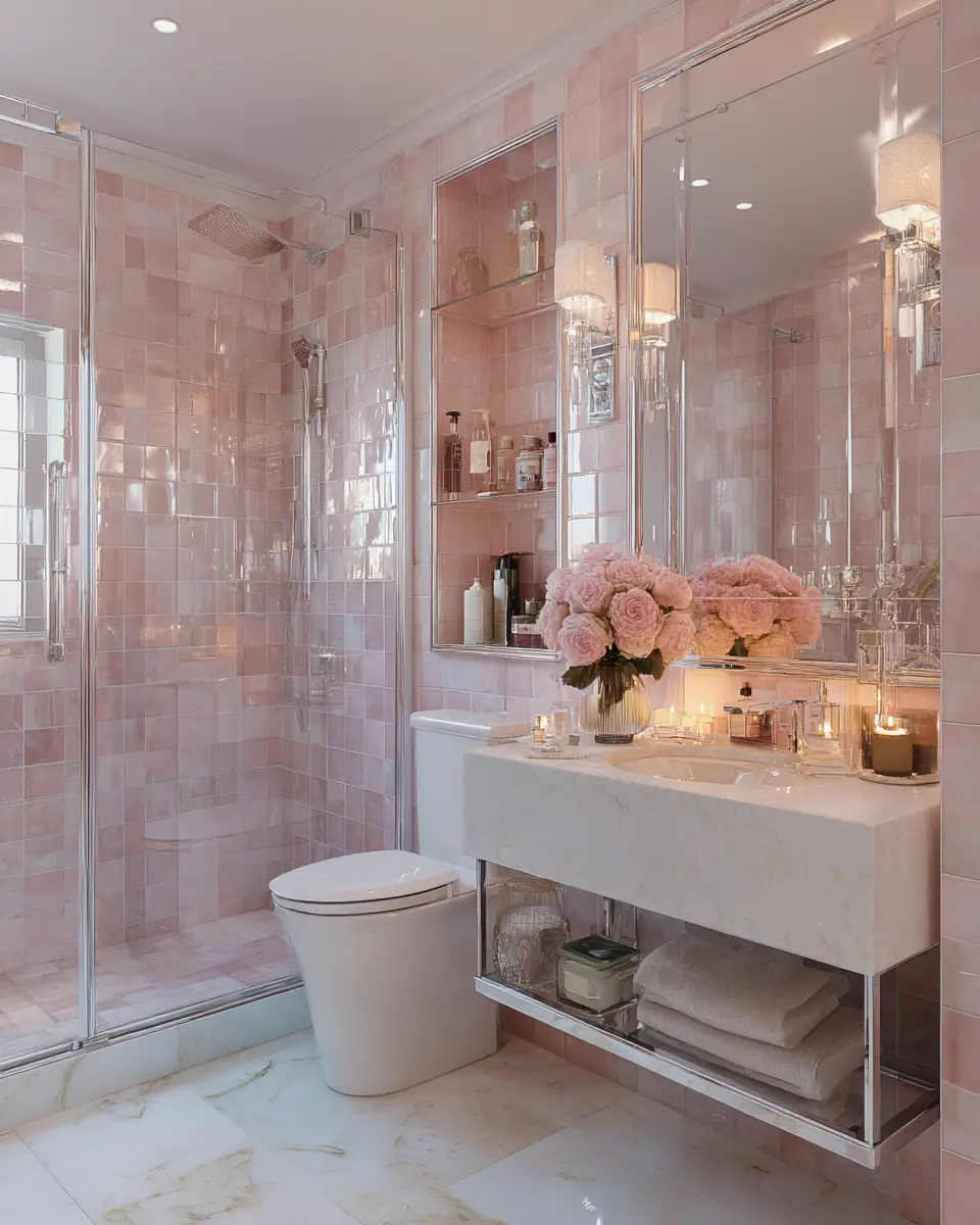 Blush Bathroom Decor Ideas