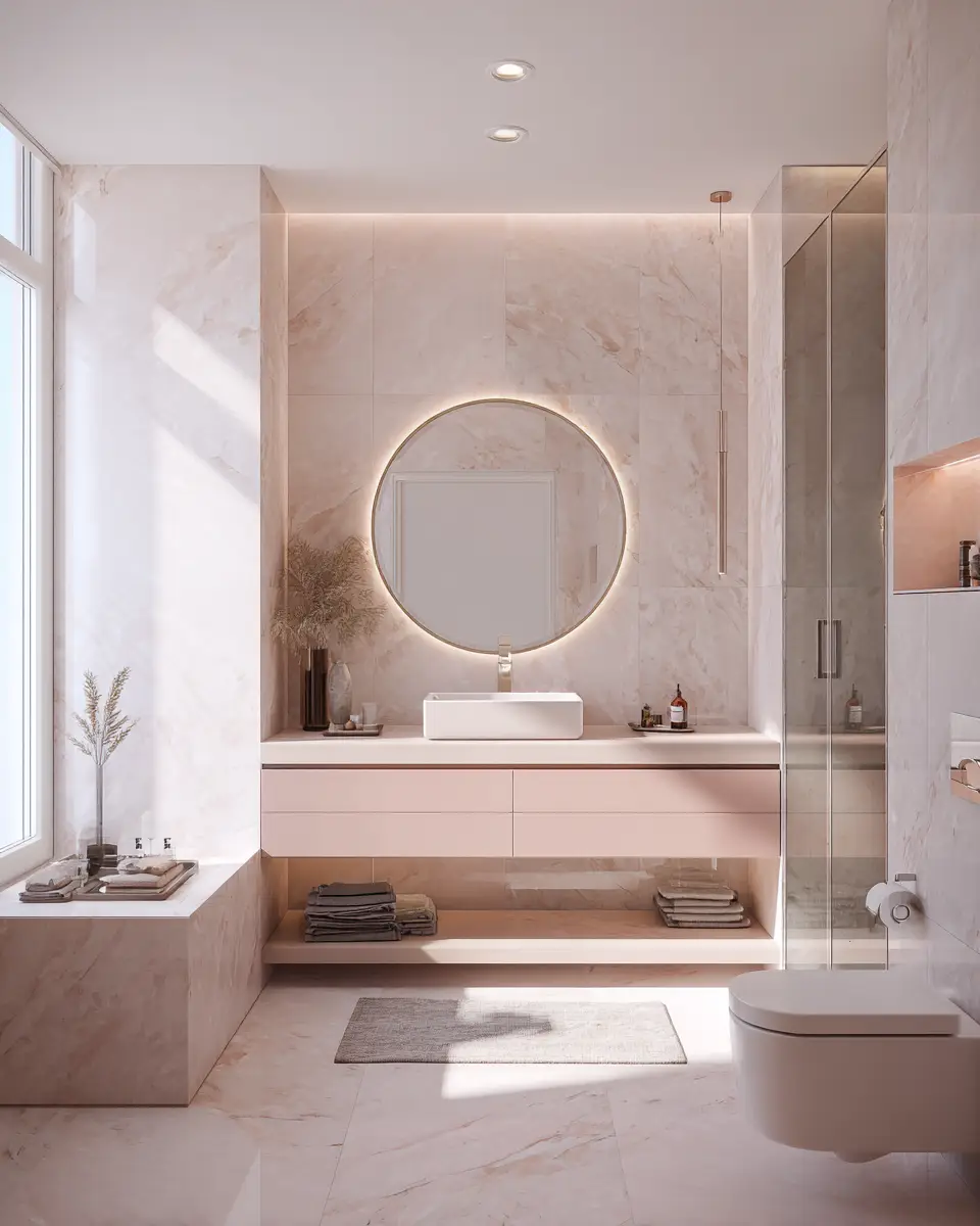 Blush Bathroom Decor Ideas