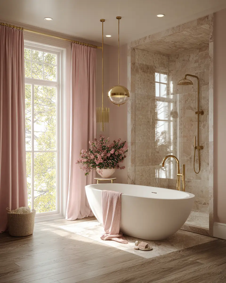 Blush Bathroom Decor Ideas