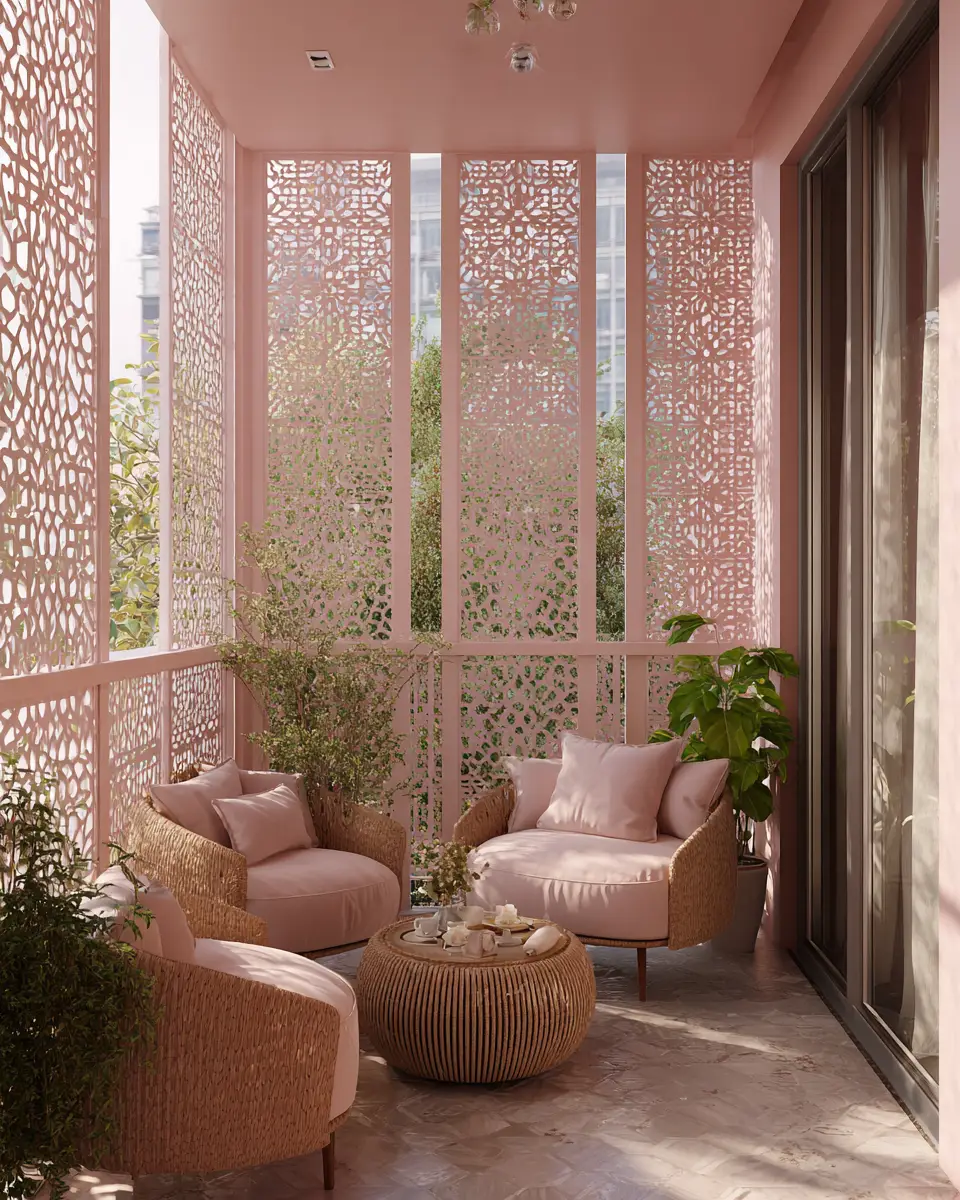 Blush Pink Balcony Decor Ideas