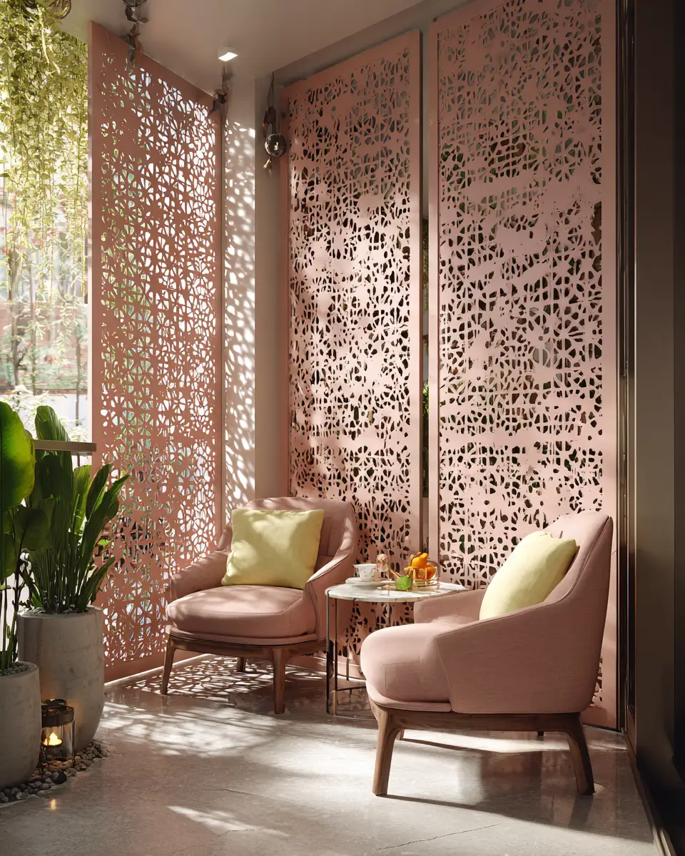 Blush Pink Balcony Decor Ideas