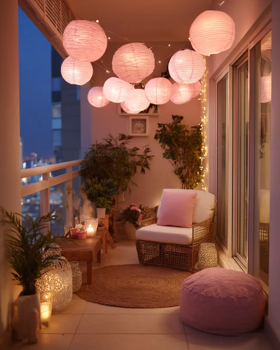 Blush Pink Balcony Decor Ideas