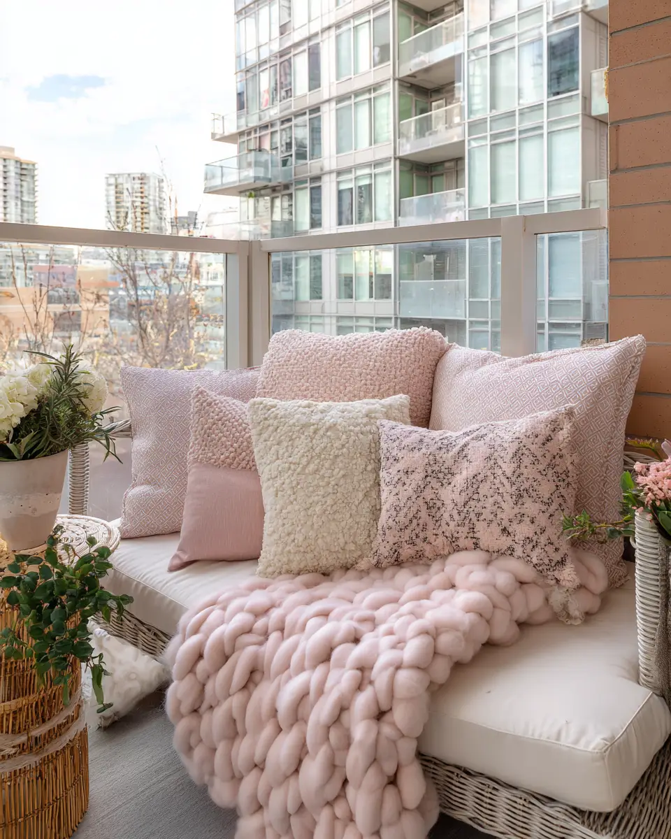Blush Pink Balcony Decor Ideas